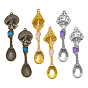 6 шт. 3 цвета натуральный апатит и аметист и розовый кварц медная проволока обернутая сплавом гриб ложка большие подвески