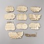 60Pcs 10 Style Spring theme Butterfly/Ladybird/Flower Unfinished Wood Pieces, Cutouts for Drawing Art Craft