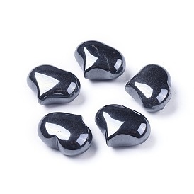 Non-magnetic Synthetic Hematite Beads, No Hole/Undrilled, Heart