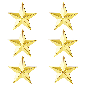 Star Alloy Lapel Pin Backs for Backpack Clothes, Golden