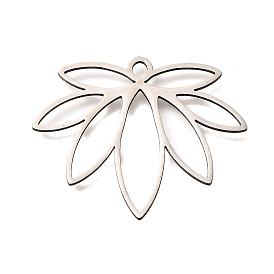 201 подвески из нержавеющей стали, лазерная резка, полый шарм лотоса, анти-тускнение