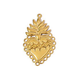 304 подвески из нержавеющей стали, чары священного сердца, ионное покрытие (ip)