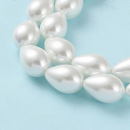 Eco-Friendly Glass Pearl Teardrop Beads Strands