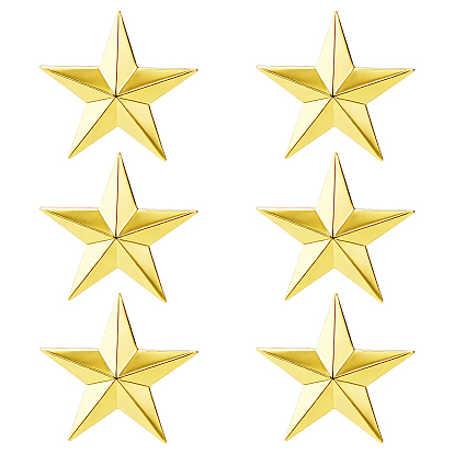 Star Alloy Lapel Pin Backs for Backpack Clothes, Golden