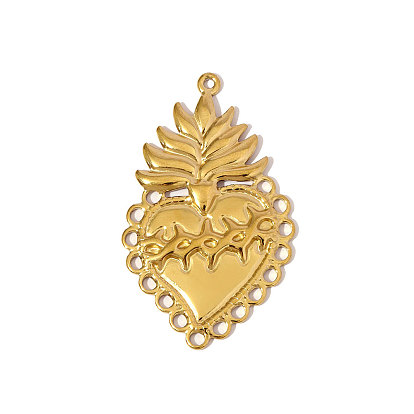 304 подвески из нержавеющей стали, чары священного сердца, ионное покрытие (ip)