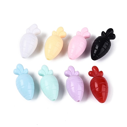 Непрозрачные акриловые бусины, морковь