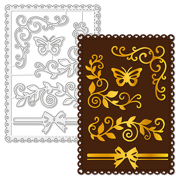 Углеродистая сталь разрезает трафареты, для diy scrapbooking, Фотоальбом, декоративная бумага для тиснения, цвет нержавеющей стали, прямоугольник