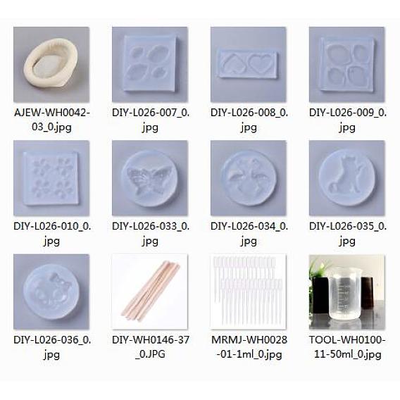 Наборы силиконовых форм своими руками, в комплекте березовые деревянные палочки для мороженого и пластиковые пипетки для переноса, латексные кроватки, пластиковый мерный стаканчик, разнообразные