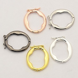 Застежками латуни Shortener, Twister застежками, овальное кольцо, 21x18x2 мм