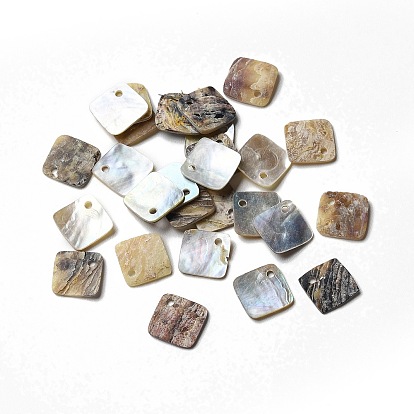 Natural Akoya Shell Pendants, Mother of Pearl Shell Pendants, Rhombus Charms