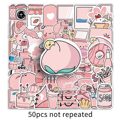 50шт. водонепроницаемые декоративные наклейки для животных, самоклеящиеся наклейки, для чемодана, скейтборде, холодильник, шлем, разнообразные