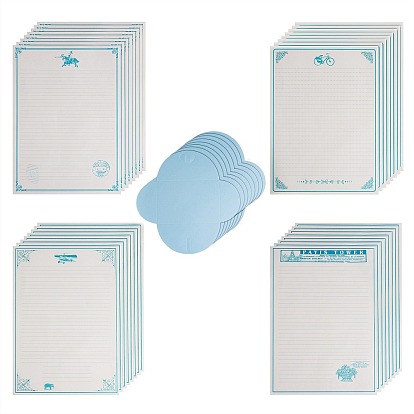 Бумага для писем, смешанную картину, с цветными перламутровыми пустыми мини-конвертами в стиле ретро