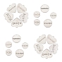 20Pcs 10 Styles Stainless Steel Pendants, with Words