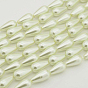 Grade A Glass Pearl Beads, for Beading Jewelry Making, Painted, Drop