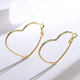Fashionable Metal Earrings with Unique Design and Gold Plating for Women