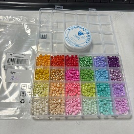 Kits para hacer pulseras con cuentas de vidrio, pintura para hornear y columnas de bricolaje