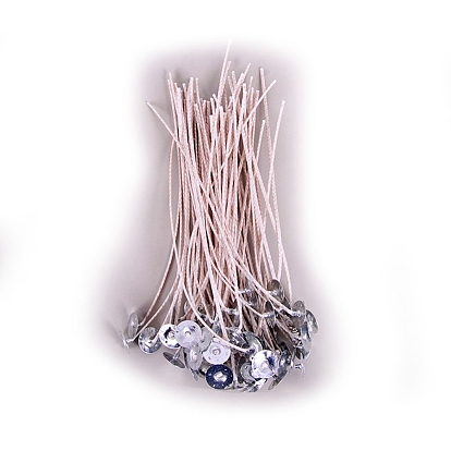 Cotton Candlewick, with Metal Sustainer Tabs, for DIY Candle Making