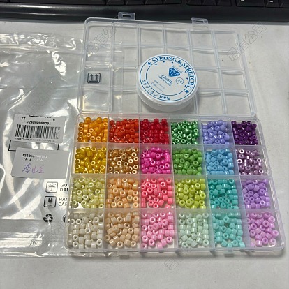 Kits para hacer pulseras con cuentas de vidrio, pintura para hornear y columnas de bricolaje