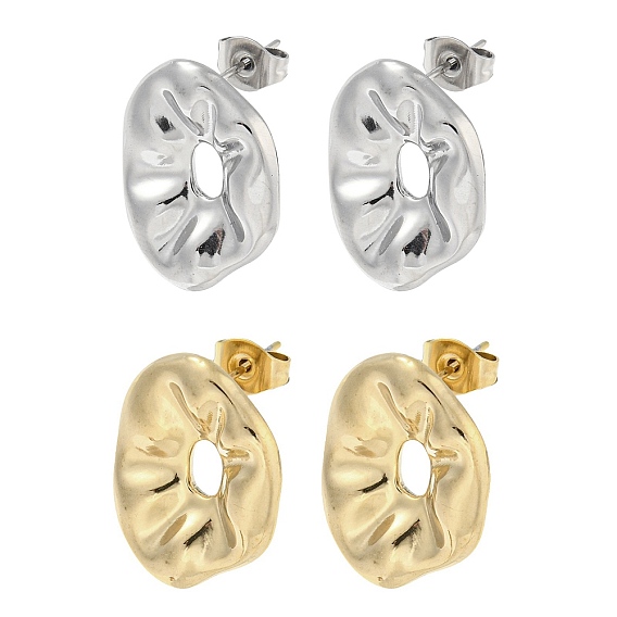 304 из нержавеющей стали серьги, Twist пончик