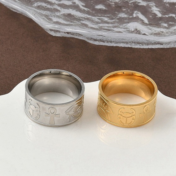 304 кольца для пальцев из нержавеющей стали для женщин, анкх крест глаз Гора