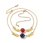 Adjustable Brass Slider Bracelets, with Natural Gemstone Beads and Cable Chains, Real 18K Gold Plated