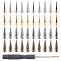Alloy Spikes Screwback Studs, with Screw, Iron Screwdriver