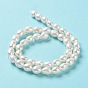 Natural Cultured Freshwater Pearl Beads Strands, Two Side Polished, Grade 4A+