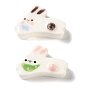 Handmade Porcelain Beads, Hand Painted, Rabbit