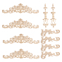 10Pcs 3 Styles Wooden Carving Flower Home Decorations