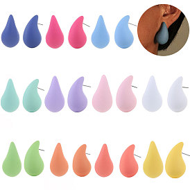 Gutta acrylique spray peinture couleur unie boucles d’oreilles goutte d’eau - design unique, boucles d'oreilles pour femmes.