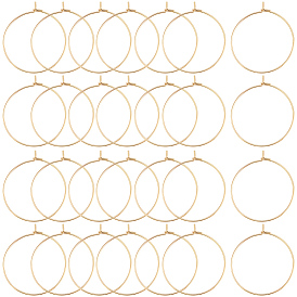 100 шт. 304 серьги-кольца из нержавеющей стали