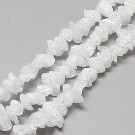 Natural Crackle Quartz Crystal Beads Strands, Chip