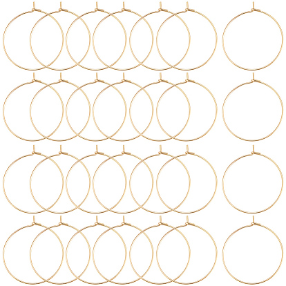 100 шт. 304 серьги-кольца из нержавеющей стали