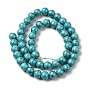Synthetic Turquoise Dyed Camouflage Beads Strands, Fuel Injection Effect, Round