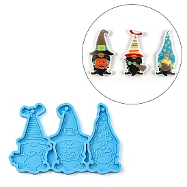 Halloween Gnome/Dwarf DIY Pendant Statue Silicone Molds, Portrait Sculpture Resin Casting Molds, for UV Resin, Epoxy Resin Jewelry Making