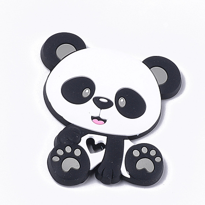 Cabujones de silicona ecológicos de grado alimenticio, panda