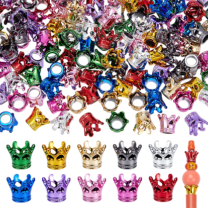 150шт 10 цвета акриловые европейские бусины, корона