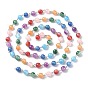 Handmade Resin Round Beaded Chains, with Platinum Brass Findings, Unwelded
