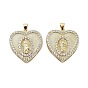 Латунные микро проложить кубического циркония подвески, долговечный, без кадмия и без свинца, сердце прелести