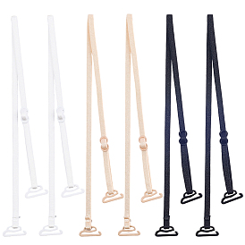 3 пары 3 цвета полиэстеровые бретели для бюстгальтера, регулируемый держатель лямок бюстгальтера