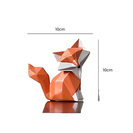 Resin Fox Figurines, for Home Desktop Decoration