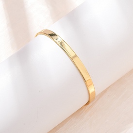 Простые латунные браслеты, шарнирные браслеты для женщин, долговечный, стойки покрытие, без кадмия и без свинца