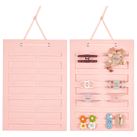 Organizador de pinzas para el pelo de fieltro para mujeres y niñas, soporte de pinza para el cabello para colgar en la pared para la pared del hogar, puerta, armario