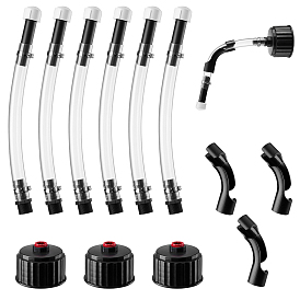 3Pcs ABS Plastic Hose Bender, with 3 Bags PP Fuel Tank Cap, 6Pcs PVC Racing Fuel Jug Hose