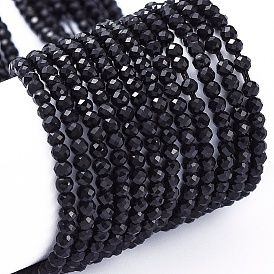 Opaque Glass Beads Strands, Faceted, Rondelle