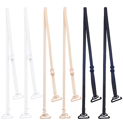 3 пары 3 цвета полиэстеровые бретели для бюстгальтера, регулируемый держатель лямок бюстгальтера