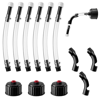 3Pcs ABS Plastic Hose Bender, with 3 Bags PP Fuel Tank Cap, 6Pcs PVC Racing Fuel Jug Hose