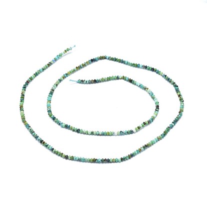 Natural Turquoise Beads Strands, Faceted, Rondelle