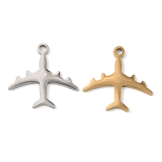 201 Stainless Steel Charms, Airplane Charms