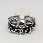 Einzigartigen Retro Herren Halloween Schmuck 304 Edelstahl Schädel Ringe